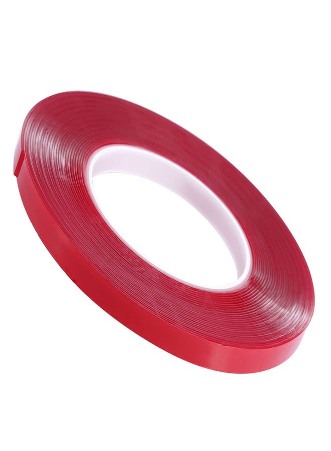 Rotekt 10m Nail Art Adhesive Double-Sided Tape, Double Side Glue Nail Sticker for Press on Nail Sticky Tabs,Red Film Clear Tape for Nail Display Lens Manicure Tool, False Nail Tips - Image 4