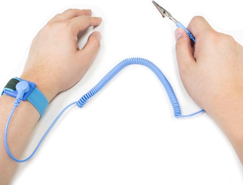 KingWin Anti Static Wrist Strap Blue, Adjustable ESD Wrist Band Fits Your Wrist Comfortably. Grounding Bracelet to Protect Your PC Computer or Electronics from Static Electricity - Image 3
