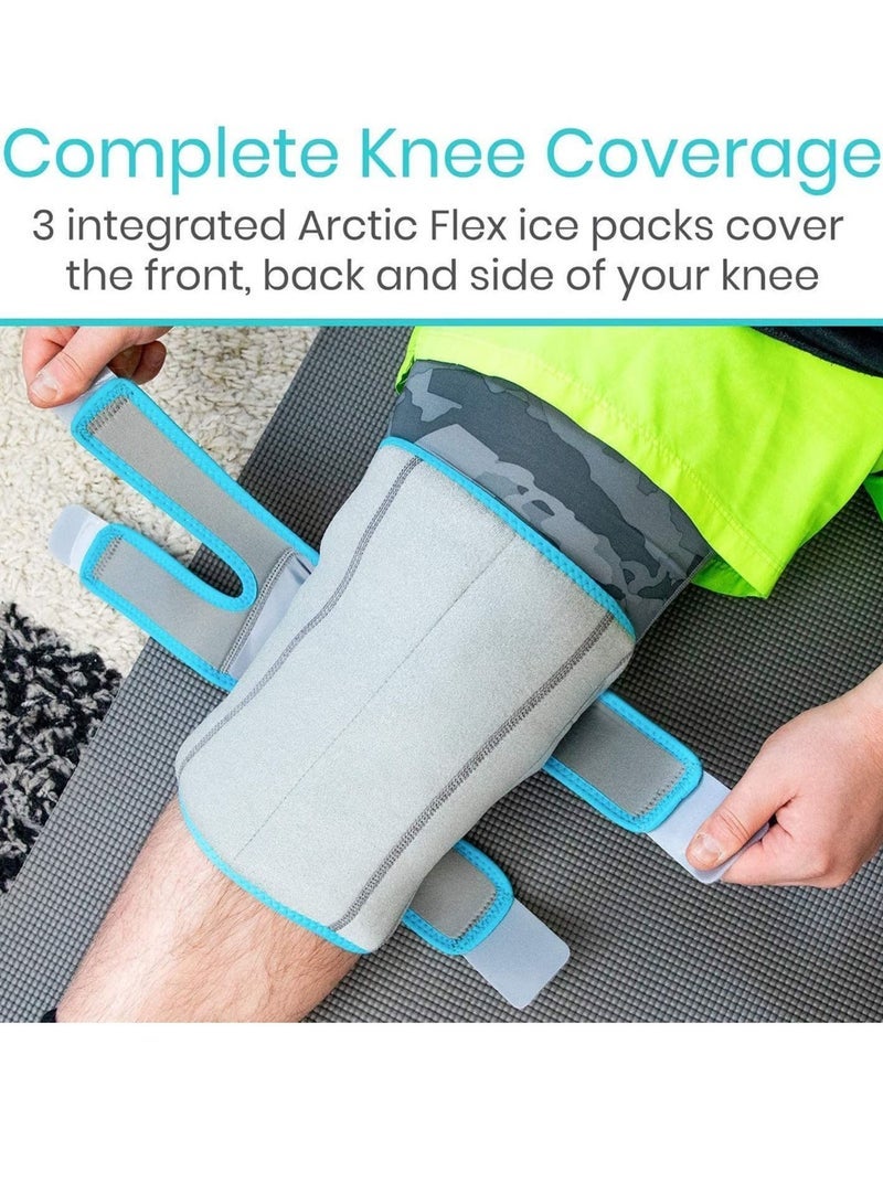 general Knee Ice Pack Wrap - Cold/Hot Gel Compression Brace - Heat Support Strap for Arthritis Pain Tendonitis ACL Athletic Injury Osteoarthritis Women Men Running Meniscus and Patella Surgery - Image 3