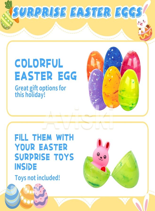 Aviski 144Pcs 2.36'' Tall Marble-Like Plastic Easter Eggs for Kids Egg Hunt Basket Bag Empty Stuffers Fillers with 2pcs Cute Non Woven Bags, Toys FillingTreats & Easter Theme Party Supplies Favors - Image 3