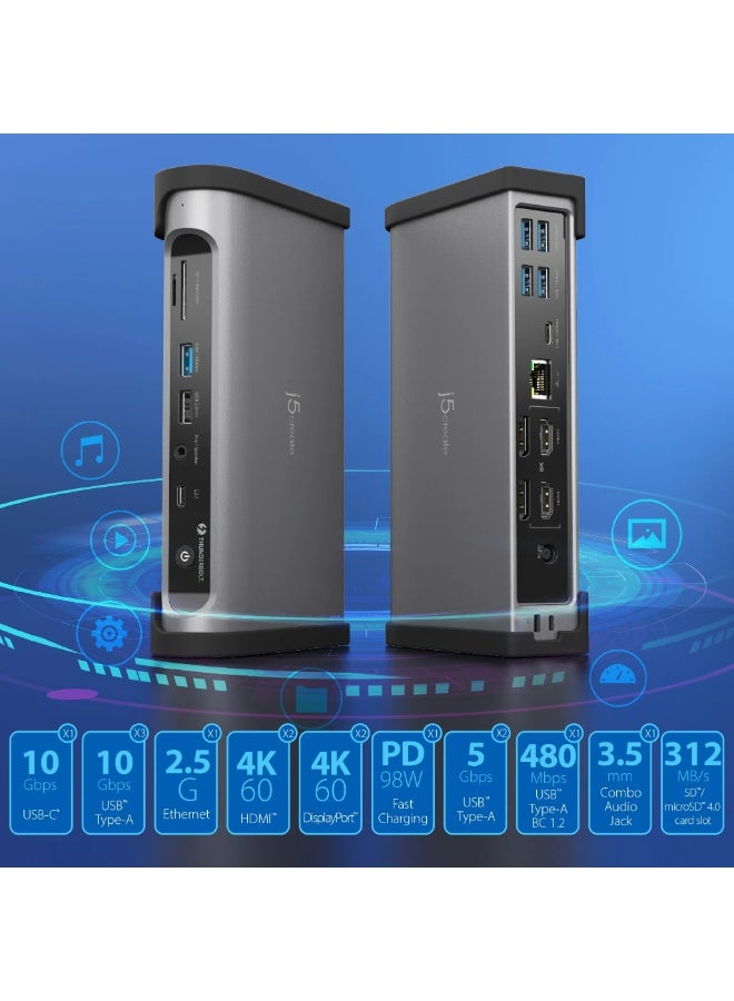 j5create JTD568 Thunderbolt™ 4 Quad Display Docking Station - Image 4
