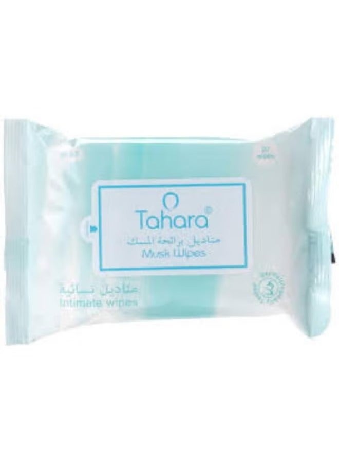 طهارة TAHARA Intimate Musk Wipes 20 Piece White 4grams