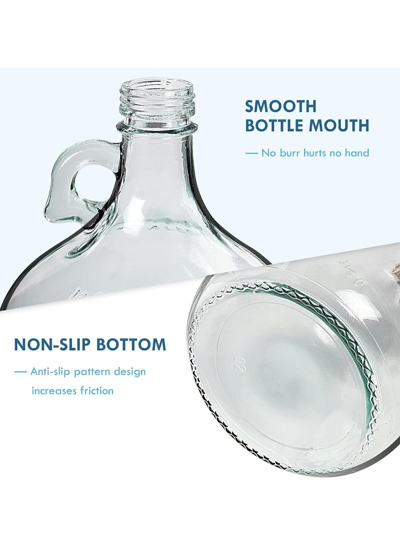 Home zone 1 Gallon (128oz) Glass Fermenting Jug with Handle, Black Polyseal Lid & Cap  - Image 4
