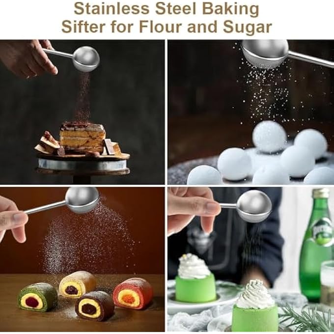 Beynant Tea Tongs Pack Of 2 Tea Strainer For Loose Tea  Teaballs With Telescopic Handle Tea Infuser 304 Stainless Steel Tea Tongs Tea Strainer Tea Infuser Stainless Steel Flour Sieve Duster  Sugar - Image 3