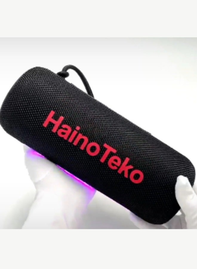 Haino Teko Germany S92 Portable Wireless Speaker With High Bass Sound Quality Multi Functional Button Cotrol and LED Light(Red) - Image 3