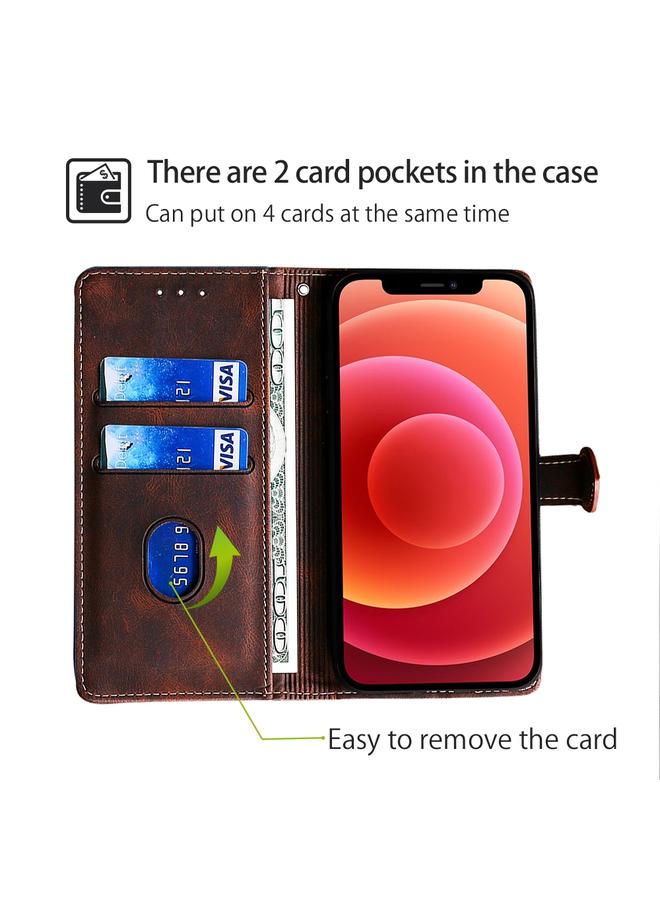 S-TOP Case For Samsung Galaxy S24 5G Skin Feel Magnetic Buckle Leather Phone Case - Image 3