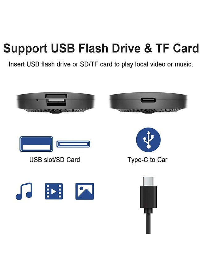 Digisand 5 in 1 Wireless CarPlay Adapter and 32GB Android Auto Adapter Support Netflix/YouTube - CarPlay Ai Box Convert CarPlay Dongle TF Card/U Disk Magic Link for OEM Wired CarPlay/Android Auto Cars - Image 5