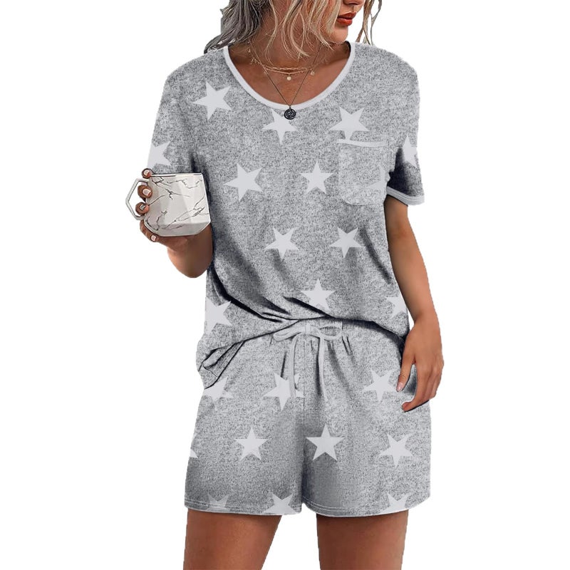 Women's Casual Short Sleeve T-Shirt and Shorts Set - Image 4