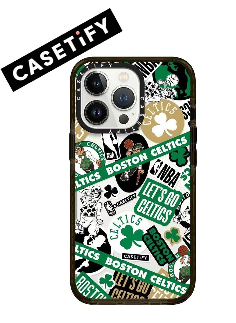 Casetify - iPhone 14 Pro Max Case NBA CELTICS Mania Case Magnetic Magsafe MagFit Anti-Yellowing Technology Cover - Image 1
