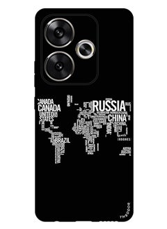 Theodor Protective Case Anti Scratch Shock Proof Bumper Cover For Xiaomi Redmi Turbo 3 Written World Map  - Image 1