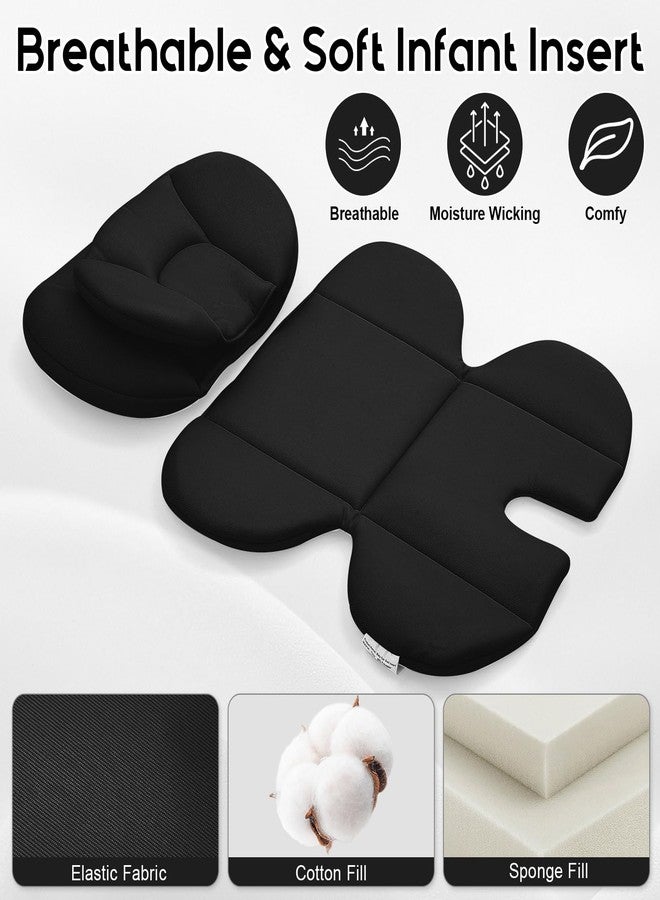 Kaseeous Infant Car Seat Insert with 2 Headrest for Preemie to Toddler, Thickened Baby Car Seat Head Support for Side Impact Protection, Breathabble Newborn Carseat Insert with Filled Spong - Image 3