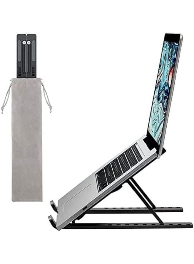Tuttonica Tutto-TS 123 BD Laptop Stand 7 Height Adjustable Riser for desk | Increased Laptop Ventilation | Ergonomic Foldable & Portable | Universally Compatible Black XX-model - Image 4