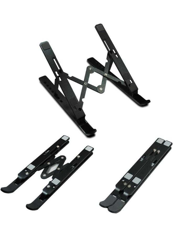 Tuttonica Tutto-TS 123 BD Laptop Stand 7 Height Adjustable Riser for desk | Increased Laptop Ventilation | Ergonomic Foldable & Portable | Universally Compatible Black XX-model - Image 1