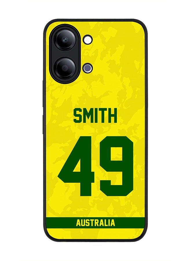 Stylizedd For vivo Y05 4G / Y6t 5G Case,Slim fit Camera Protection, Shockproof Thin Phone cover  - Australia Steve Smith, Jersey No 49 - Image 1