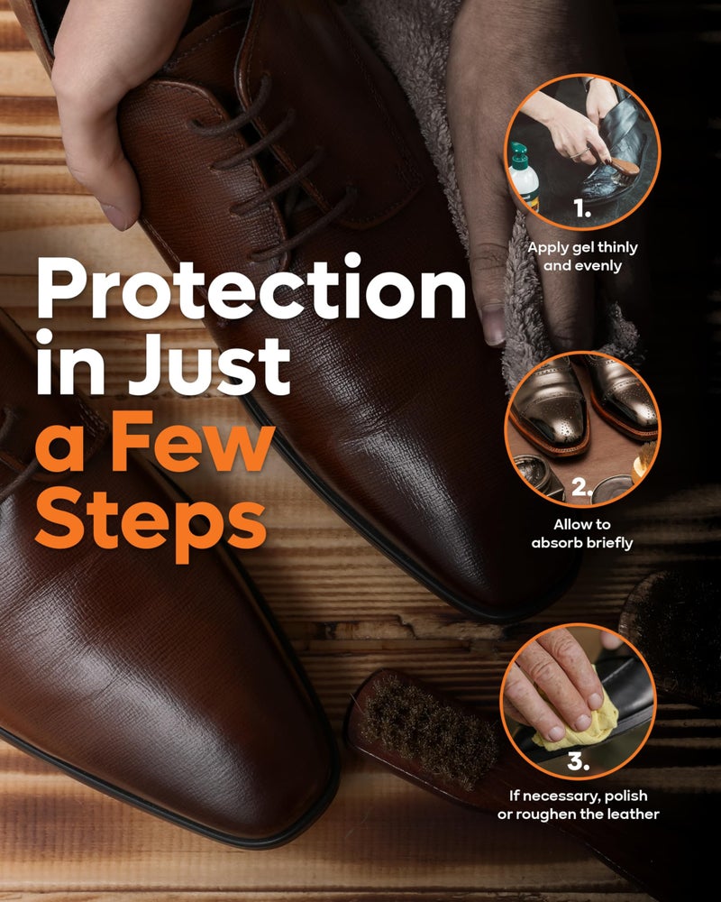 Collonil Leather Gel 7.78 fl oz – Waterproof Leather Shoe Protector & Gel – Leather Conditioner & Color Refresher for Shoes, Bags & Furniture – Suede Water Repellent – Made in Germany - Image 5