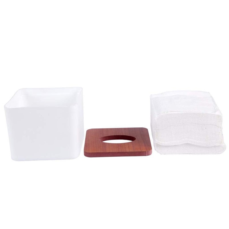 AMIGOS STORE Facial Paper Dispenser Hotel Bathroom Table Top Tissue Paper Holder Pop up Napkin Box CoverPack of 4 - Image 3