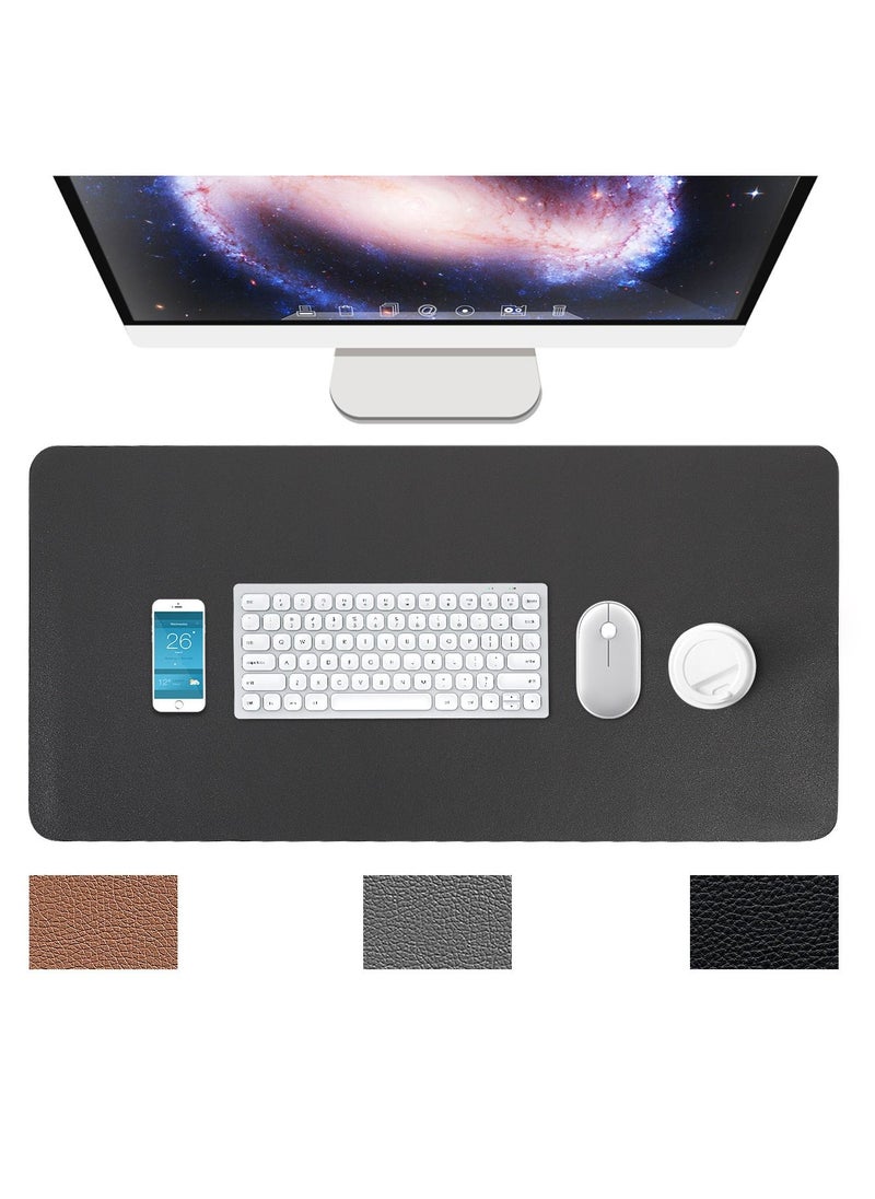 YONK - Yonk Leather Desk Pad Protector, Mouse Pad, Office Desk Mat, Non-Slip PU Leather Desk Blotter,Laptop Desk Pad,Waterproof Desk Writing Pad for Office and Home (Black,31.5" x 15.7") - Image 1