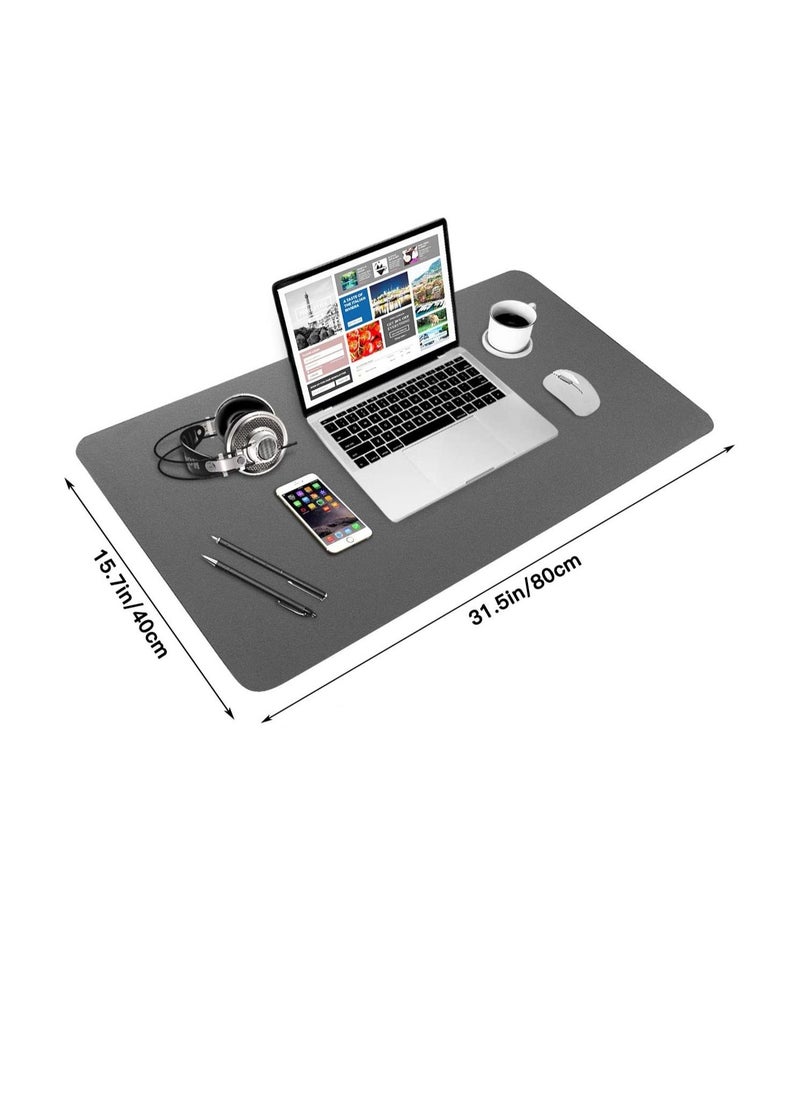 YONK - Yonk Leather Desk Pad Protector, Mouse Pad, Office Desk Mat, Non-Slip PU Leather Desk Blotter,Laptop Desk Pad,Waterproof Desk Writing Pad for Office and Home (Black,31.5" x 15.7") - Image 1