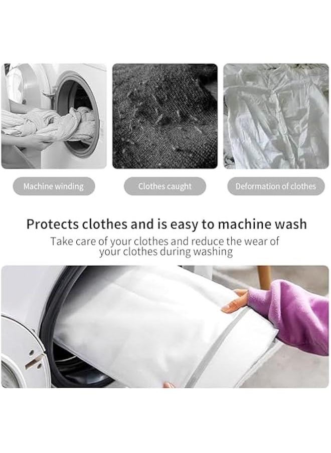HOOKOR Mesh Laundry Bags for Delicates with Non Rust Zipper- White Laundry Bags Mesh Wash Bags, Easy Fit Bra, Sock,Lingerie,Sneaker,Baby Laundry for Washing Machine Travel Storage (3 Pack)  - Image 5