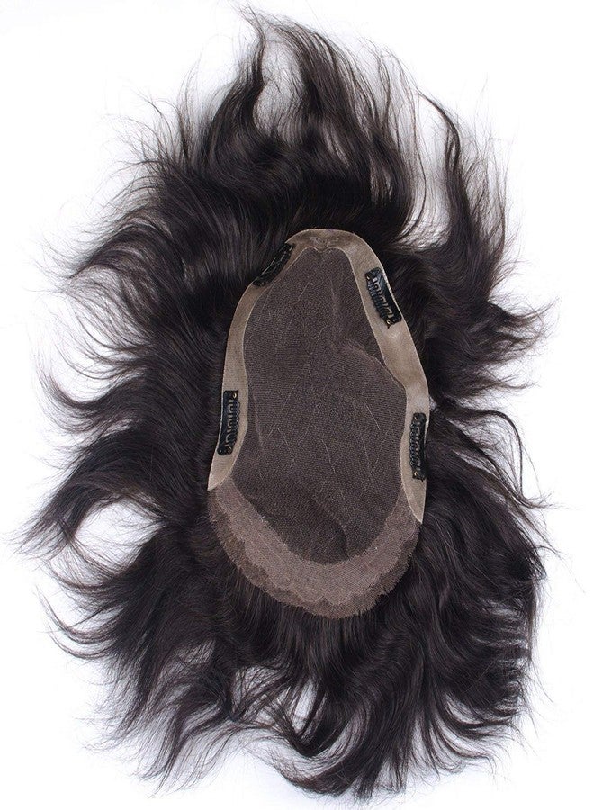 Osking Natural Human Hair Toupee, Patch For Men And Boys Normal Monofilament, 80 Gram (10X8, Dark Brown) - Image 3