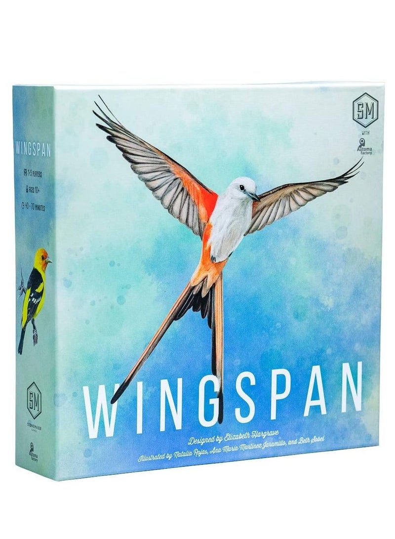 wingspan لعبة Wingspan Board - لعبة مجموعة الطيور، لعبة Stonemaier لبناء المحرك لعدد 1-5 لاعبين - Image 1