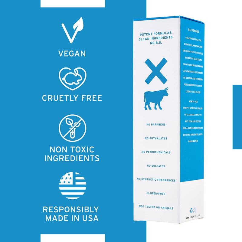 NO B. S. NO BAD STUFF No Bad Stuff - Foaming Cleanser, Natural Face Wash with Cucumber, Green Tea & Aloe Vera, for Oily, Combination, Dry, Normal, Sensitive & Acne Skin, Gluten Free & Vegan, 5.4 FL Oz - Image 2