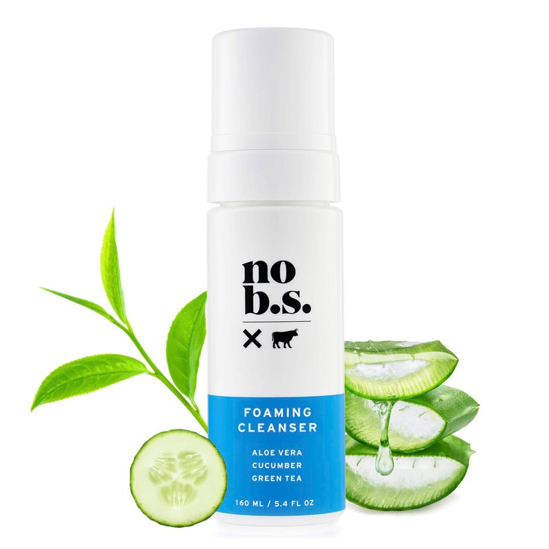 NO B. S. NO BAD STUFF No Bad Stuff - Foaming Cleanser, Natural Face Wash with Cucumber, Green Tea & Aloe Vera, for Oily, Combination, Dry, Normal, Sensitive & Acne Skin, Gluten Free & Vegan, 5.4 FL Oz - Image 1