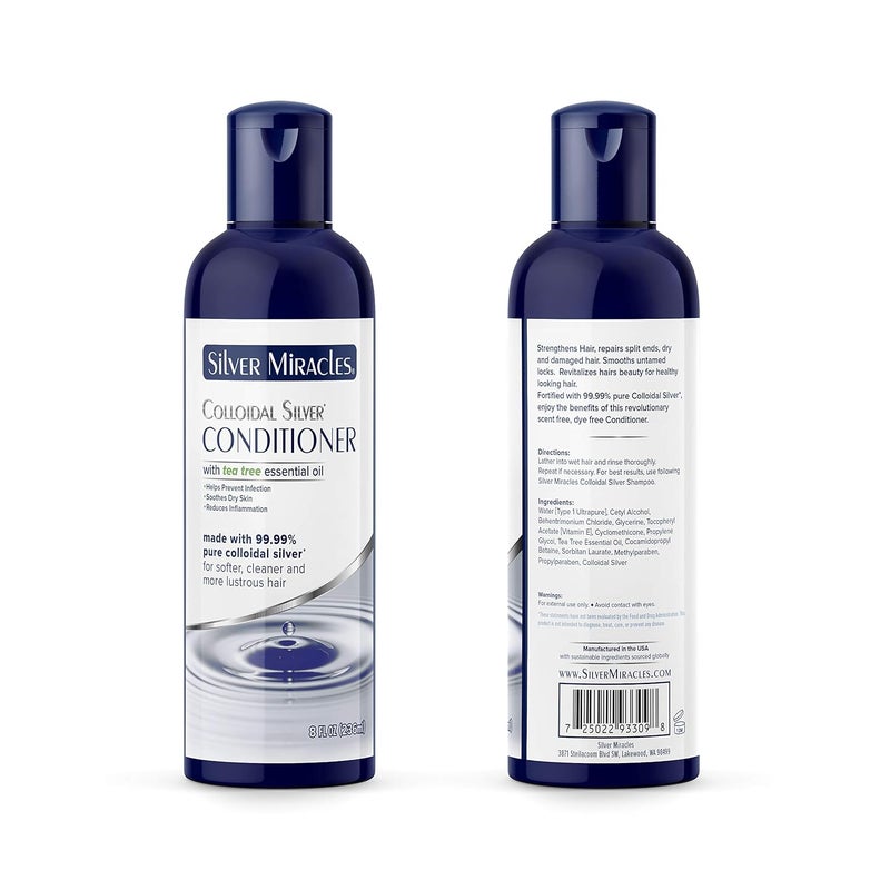 Silver Miracles Colloidal Silver Conditioner With Tea Tree Oil