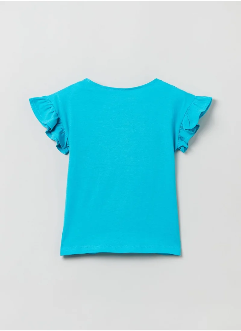 Ovs OVS Cotton T-Shirt With Flounces