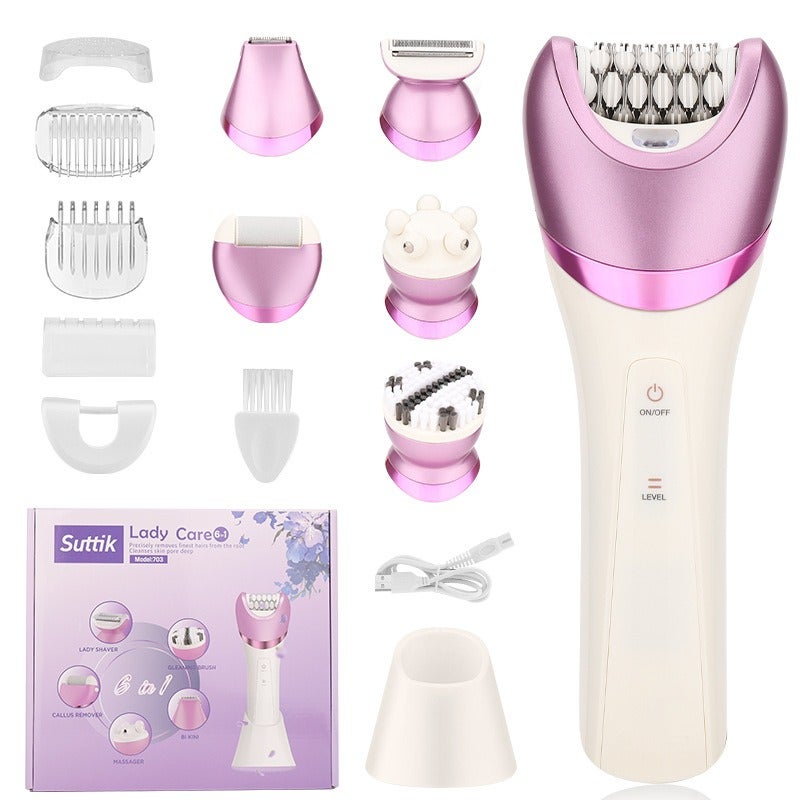 Women's 7-in-1 Multifunctional Hair Removal Razor for Body, Eyebrow Trimmer, and Bikini Area