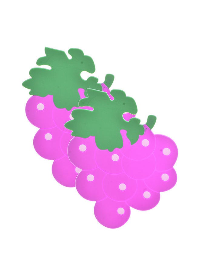 NIBEMINENT 2-Piece Heat Insulation Pad Set Purple/Green 6inch 