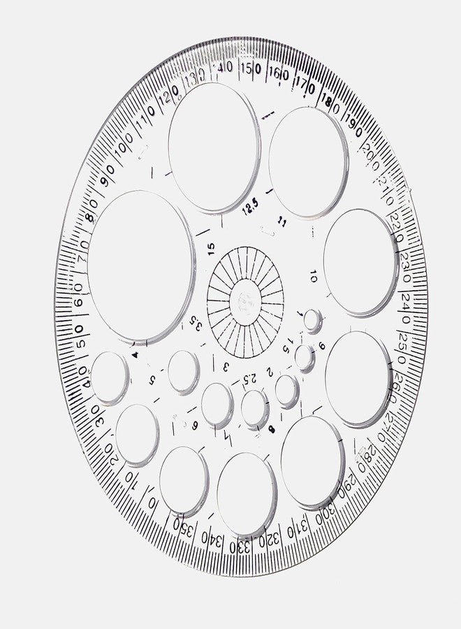 ISHARAA منقلة ISHARAA دائرية كاملة 360 درجة مع قوالب دائرية (أبيض، 12.5 سم) - Image 1