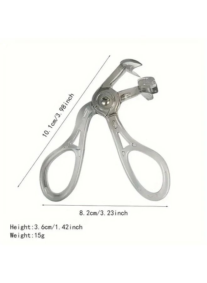 Transparent Portable Wide Angle Eyelash Curler with Built in Comb for All Eye Shapes - Image 3