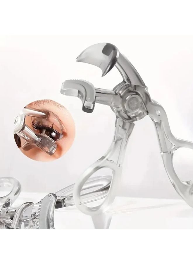Transparent Portable Wide Angle Eyelash Curler with Built in Comb for All Eye Shapes - Image 1