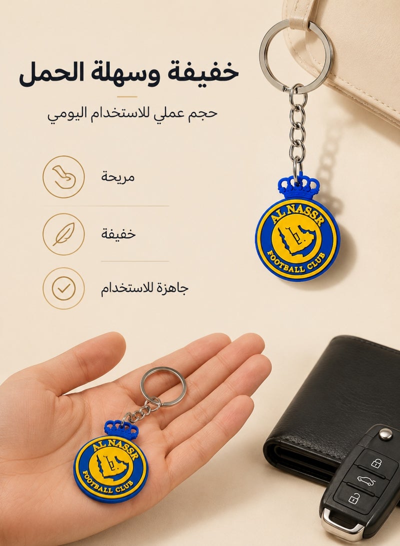 Football team logo keychain pendant pvc soft keychain, schoolbag pendant keychain hanging - Image 5