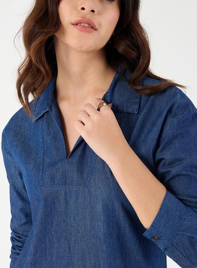Femmella Denim Maxi Dress