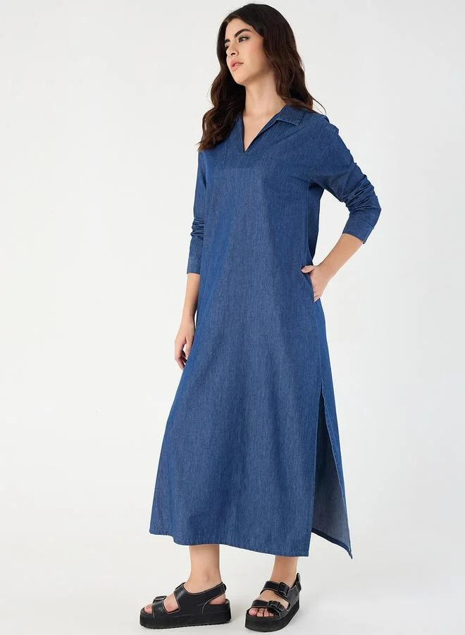 Femmella Denim Maxi Dress