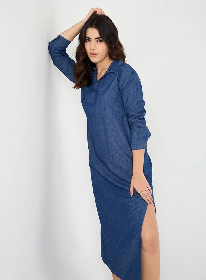 Femmella Denim Maxi Dress