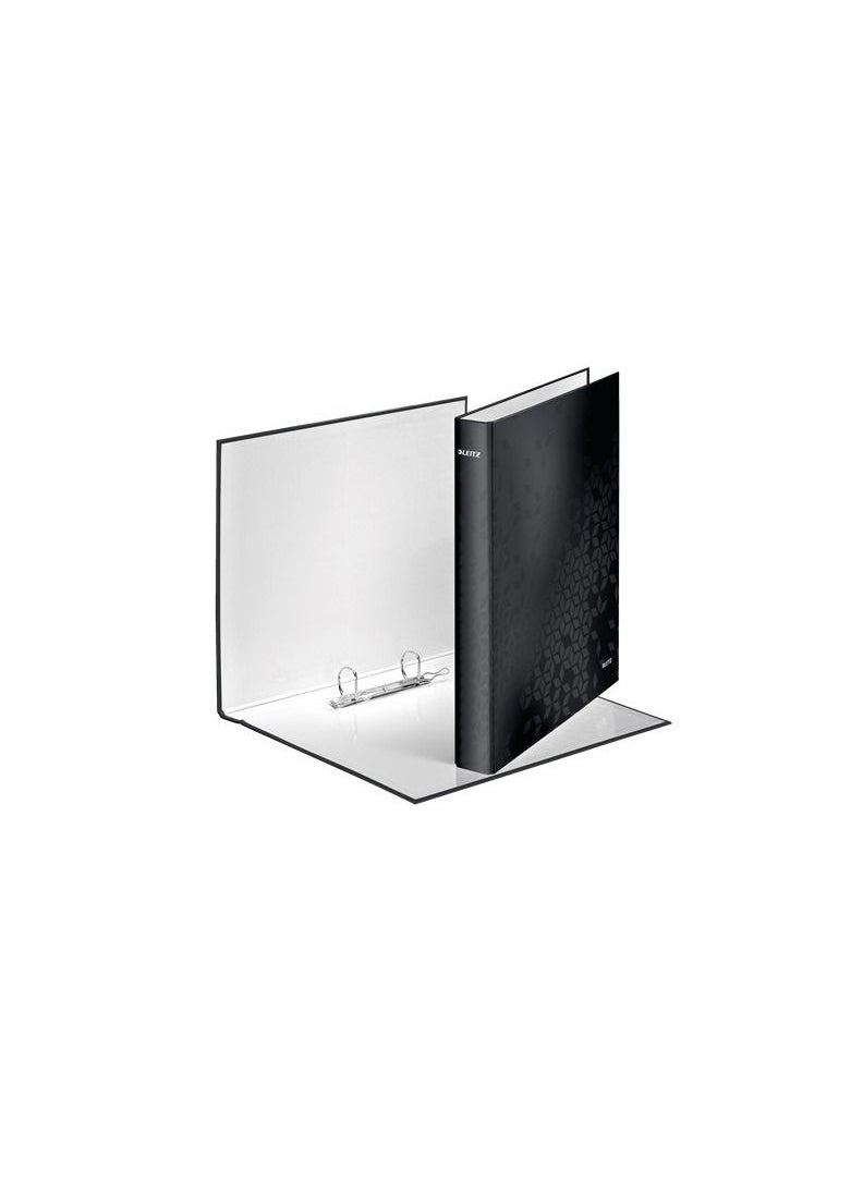 LEITZ - Leitz 2 Ring Binder, Holds Up To 230 Maxi Sheets, Wow Range, 40 Mm Spine, 42410095 - A4, Black - Image 1