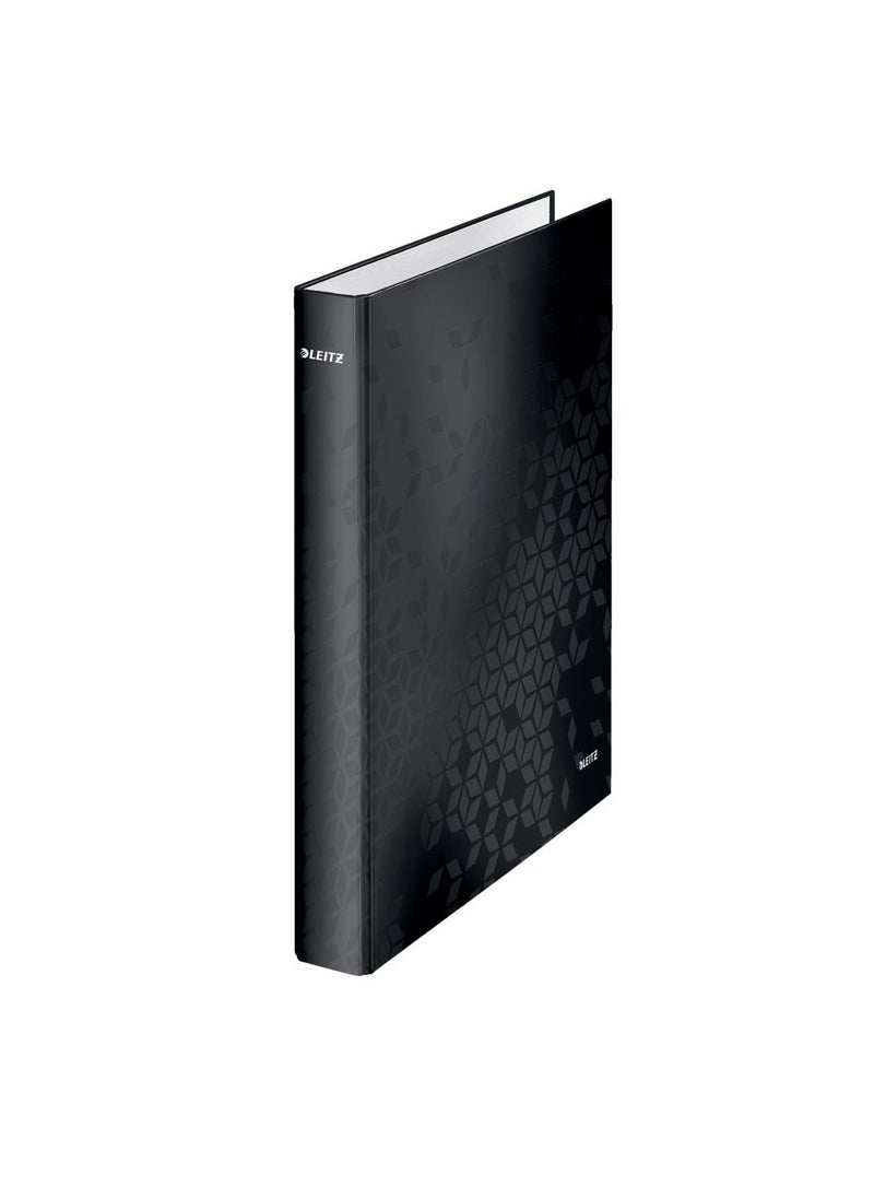 LEITZ - Leitz 2 Ring Binder, Holds Up To 230 Maxi Sheets, Wow Range, 40 Mm Spine, 42410095 - A4, Black - Image 1