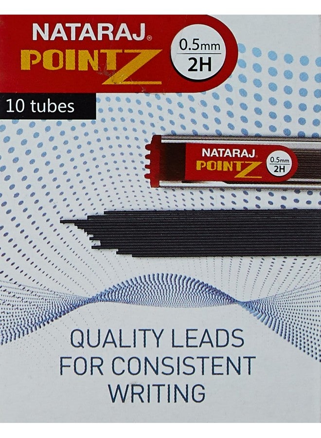 NATARAJ Lead Pointz 0.5mm 2H Refill for Mechanical Pencils, Smooth Dark Lead, Break Resistant, Comfortable Grip for Writing, Everyday Writing Activities (Pack of 10) - Image 1