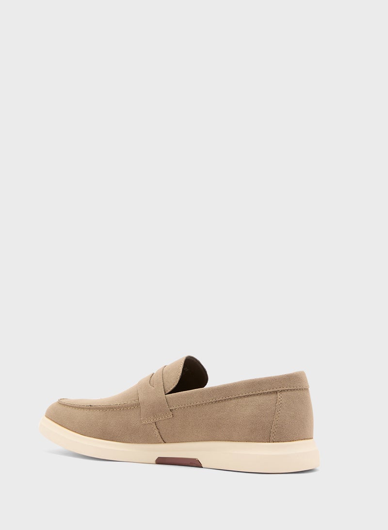 Robert Wood Smart Casual Suede Slip Ons - Image 2
