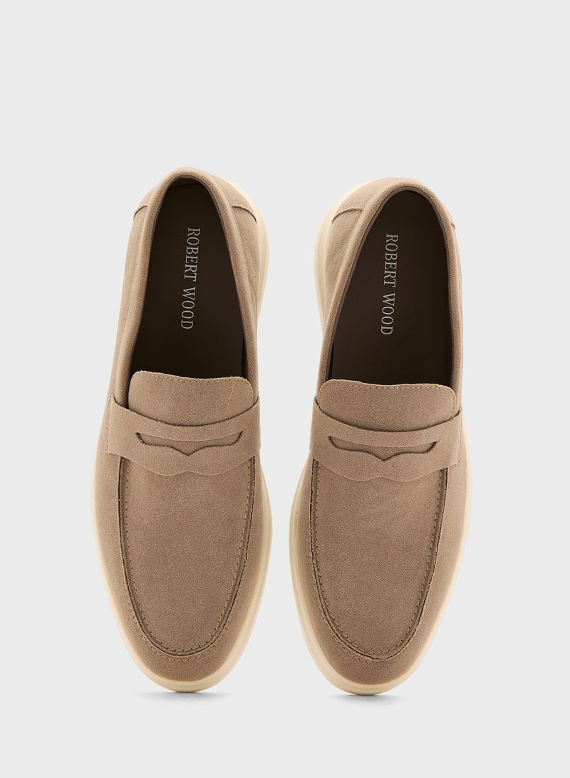 Robert Wood Smart Casual Suede Slip Ons - Image 4