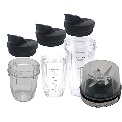 joystar replacement parts blade with 24/28/12oz cup with lid for Nutri Ninja Pro Extractor Blades Assembly Works with these models:Ninja Chef High-Speed Blender CT810/CT805/CT805BRN/CT810C/CT800C (7) - Image 1