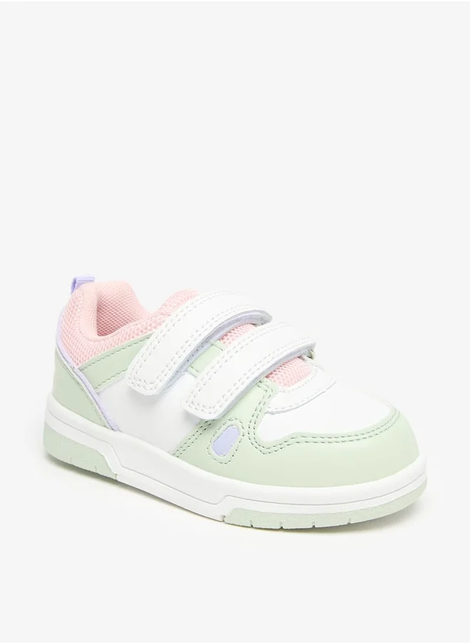 Flora Bella By Shoexpress Colourblock Sneakers with Hook and Loop Closure