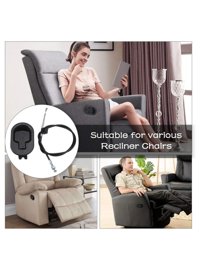 Generic - Recliner Replacement Parts Mechanism 2-Kits  Durable Recliner Repair Set Include Pull Cable And Plastic Release Handle Compatible With Ashley Lazyboy And Most Furniture Of Chair Sofa Couch - Image 1