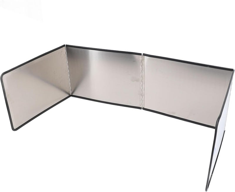 Asixxsix Oil Splatter Guard, 4 Sided 80cm 40cm 304 Stainless Steel Rustproof Foldable Splatter Screen, Fry Wall Guard with Non Stick Coating Heat Insulation for Frying Pan Stove (40x80x40cm / - Image 3