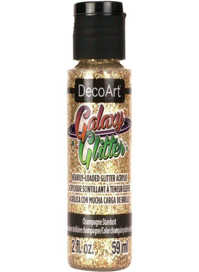 DecoArt Galaxy Glitter Acrylic Paint 2oz-Starburst-Champagne,Gold,59ml - Image 1