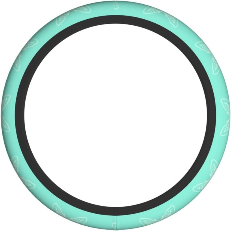 Car Steering Wheel Cover for Women Men, Non-Slip Breathable Steering Wheel, Glowing Butterfly Mint Green Steering Wheel Protector, Car Accessories - Image 2