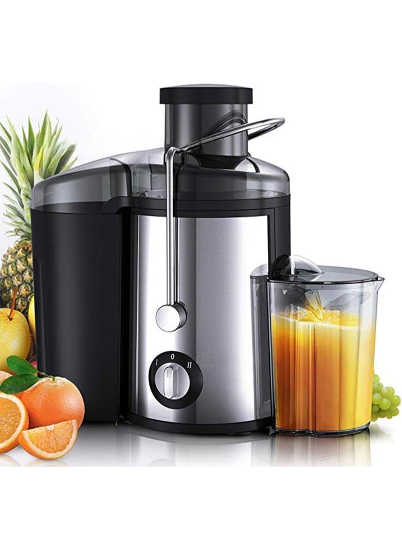 SUKILO Hands-Free Electric Citrus Juicer – 1-Button Stainless Steel Juicer Machine for Orange, Lemon, Lime & Grapefruit, Easy to Clean Citrus Squeezer (Black/Silver)  - Image 1